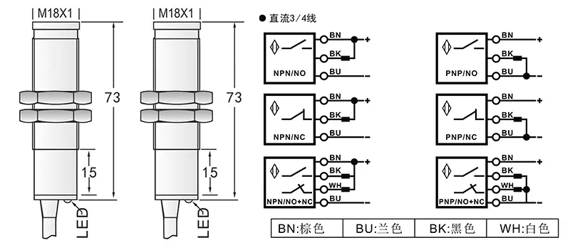 M18光电开关对射式