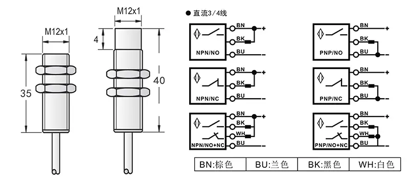 M12防爆型电感式接近开关