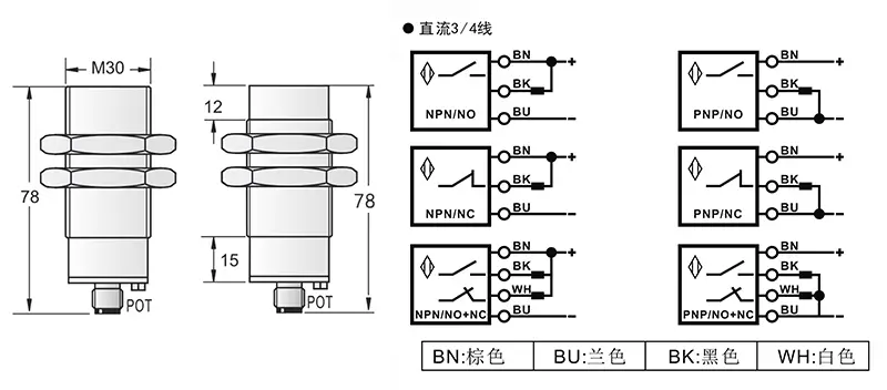 M30模拟量电流输出 接头式接近开关