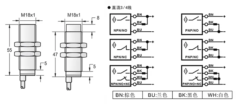 M18模拟量电流输出 出线式接近开关